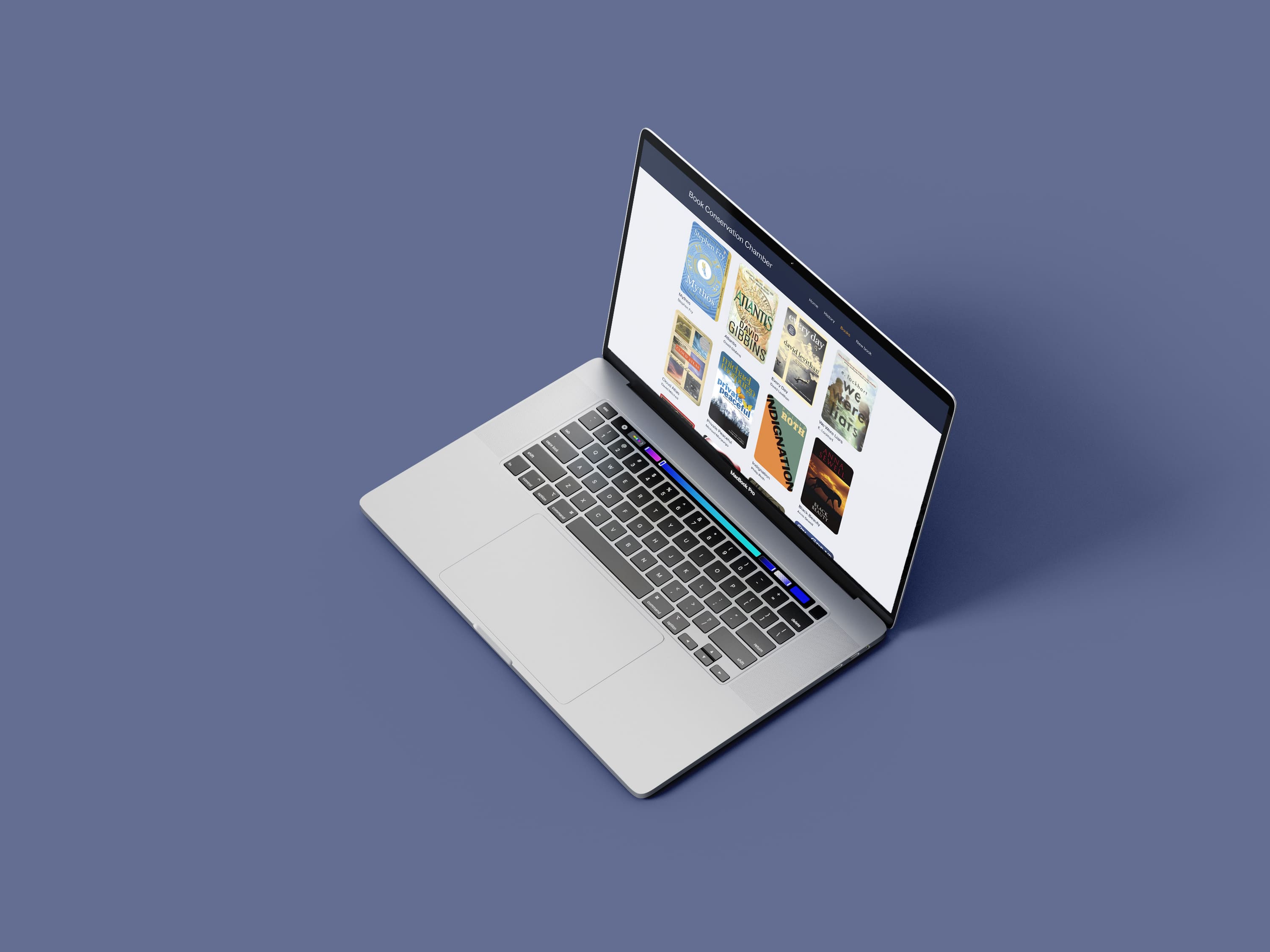 Book overview page showing books in the chamber