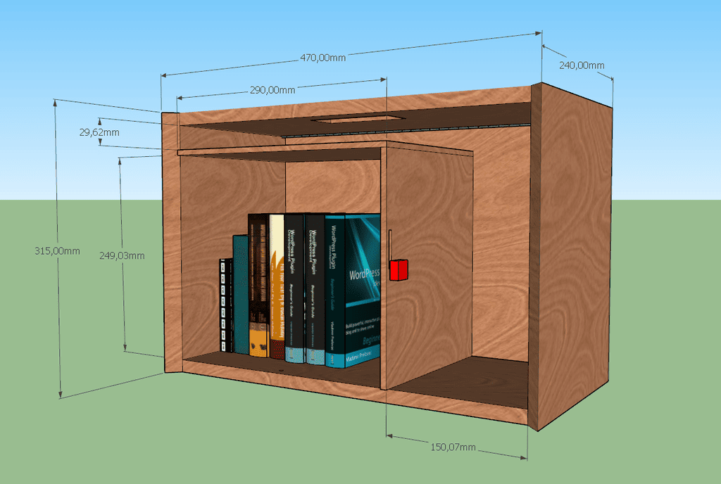 Sketchup model of the book chamber