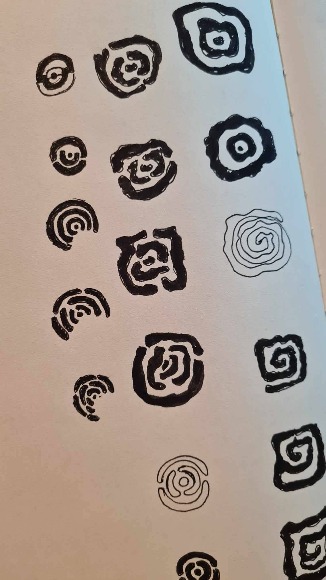 Sketches of logo of OceanBites