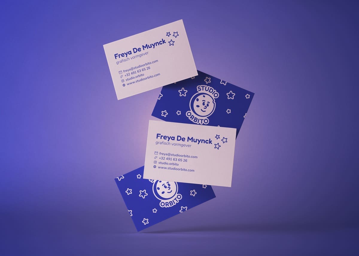 Floating business cards personal branding